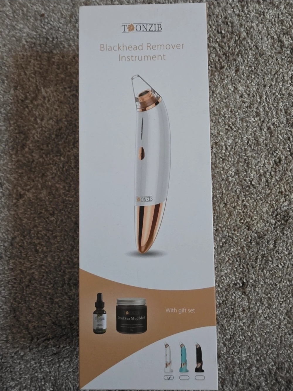 White & Rose Gold Blackhead Remover Instrument "Toonzib"